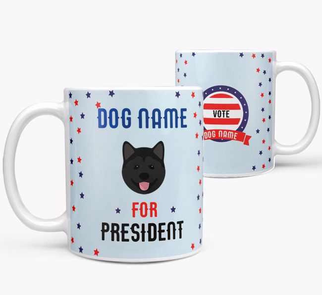 Personalized Vote {dogsName} for President Mug